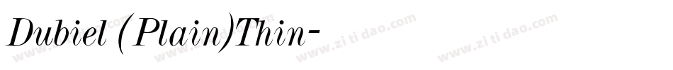 Dubiel (Plain)Thin字体转换